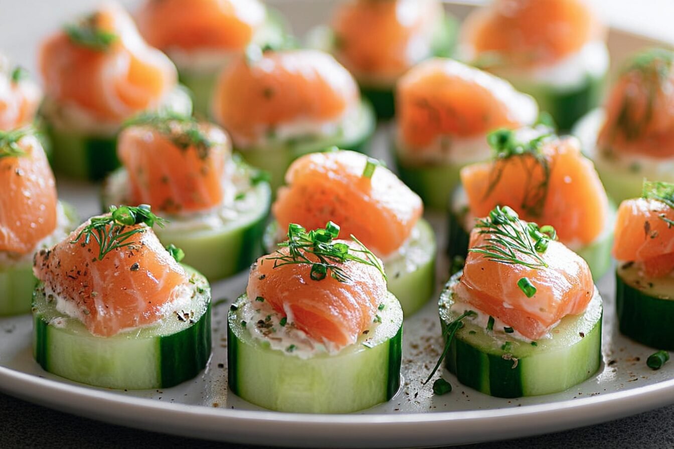Smoked Salmon Cucumber Bites Recipe 6 Smoked Salmon Cucumber Bites
