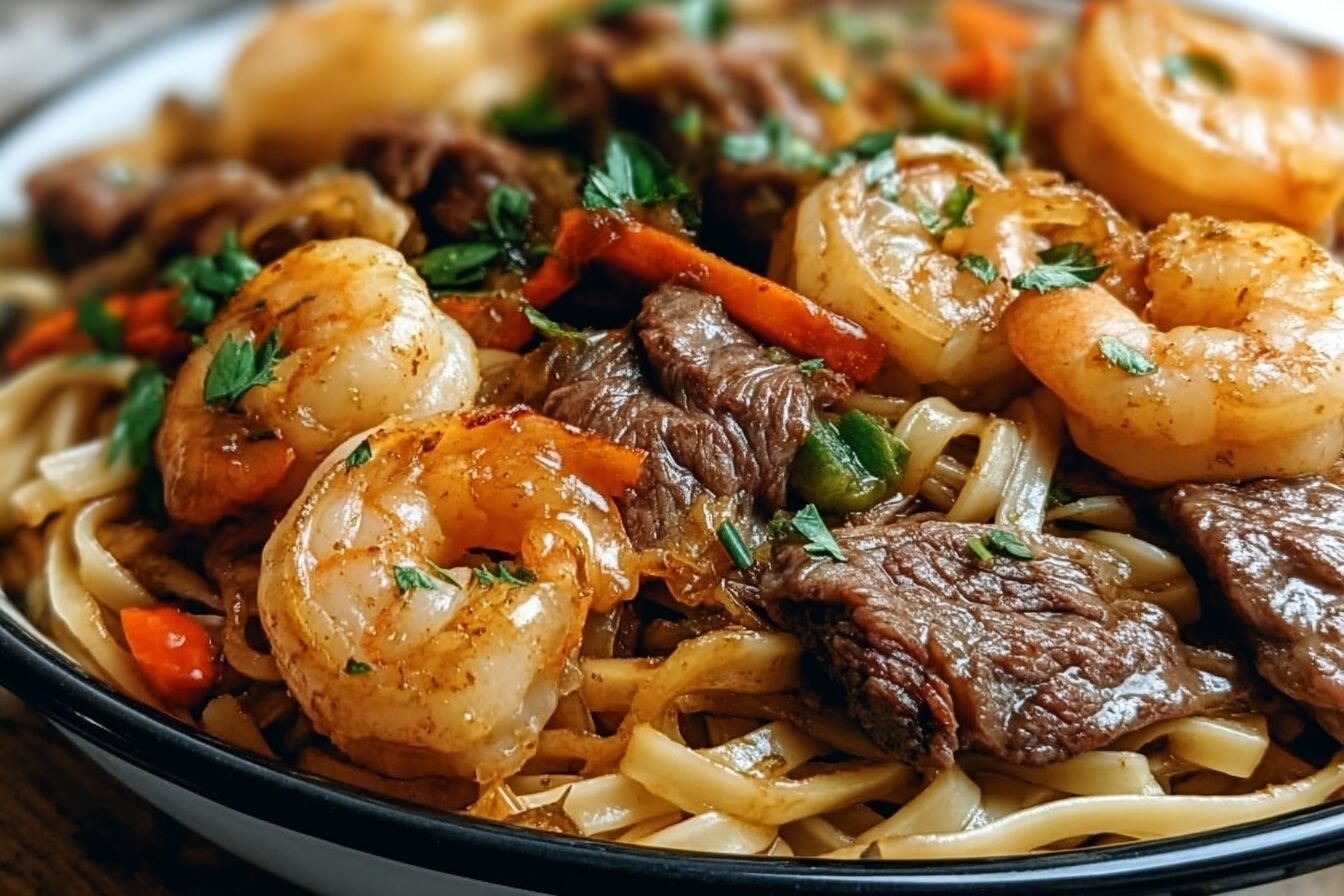 Steak And Shrimp Stir Fried Noodles 6 Steak Shrimp Stir Fried Noodles