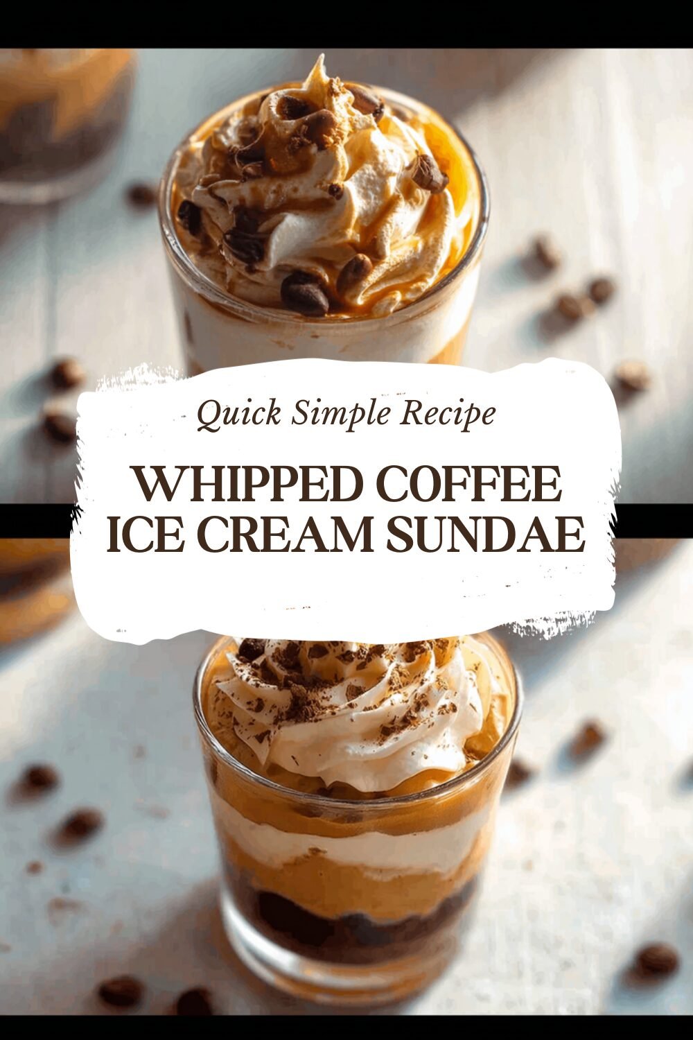 Whipped Coffee Ice Cream Sundae