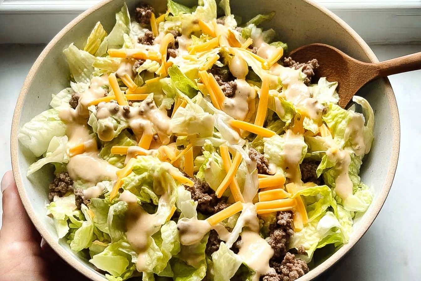 Big Mac Salad Recipe Low Carb Copycat 6 Big Mac Salad