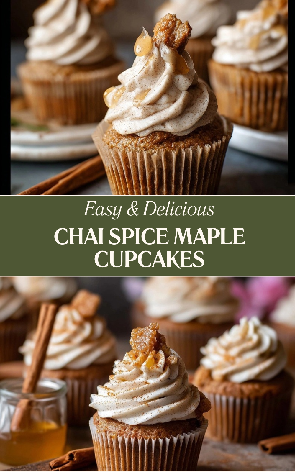 Chai Spice Maple Cupcakes