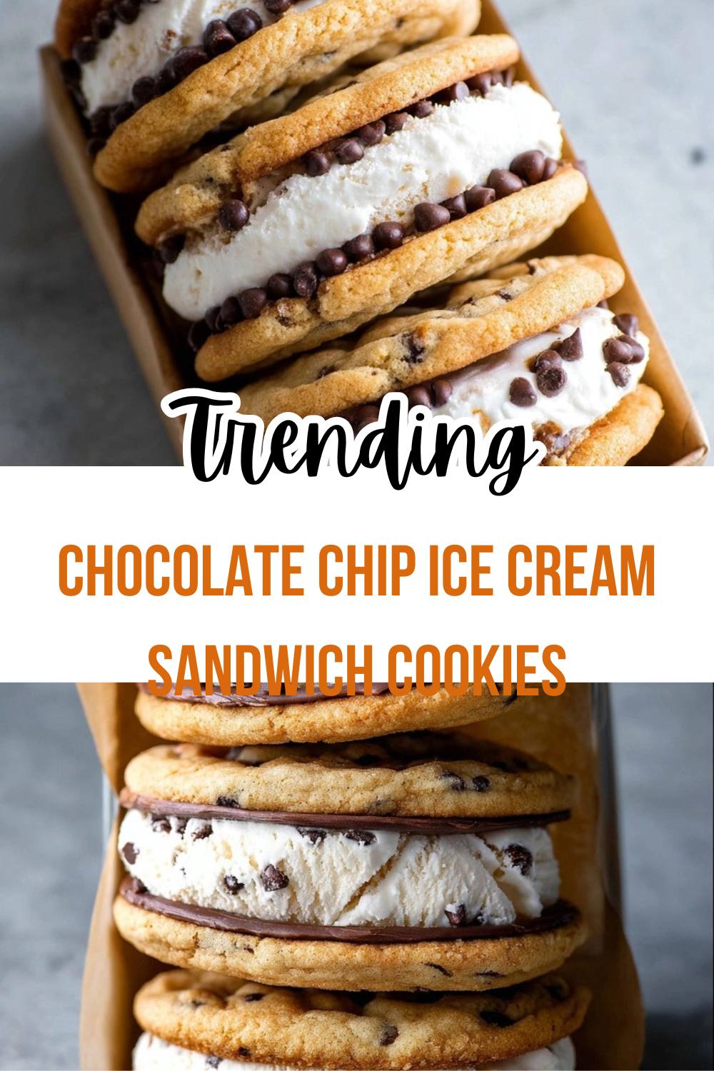 Chocolate Chip Ice Cream Sandwich Cookies