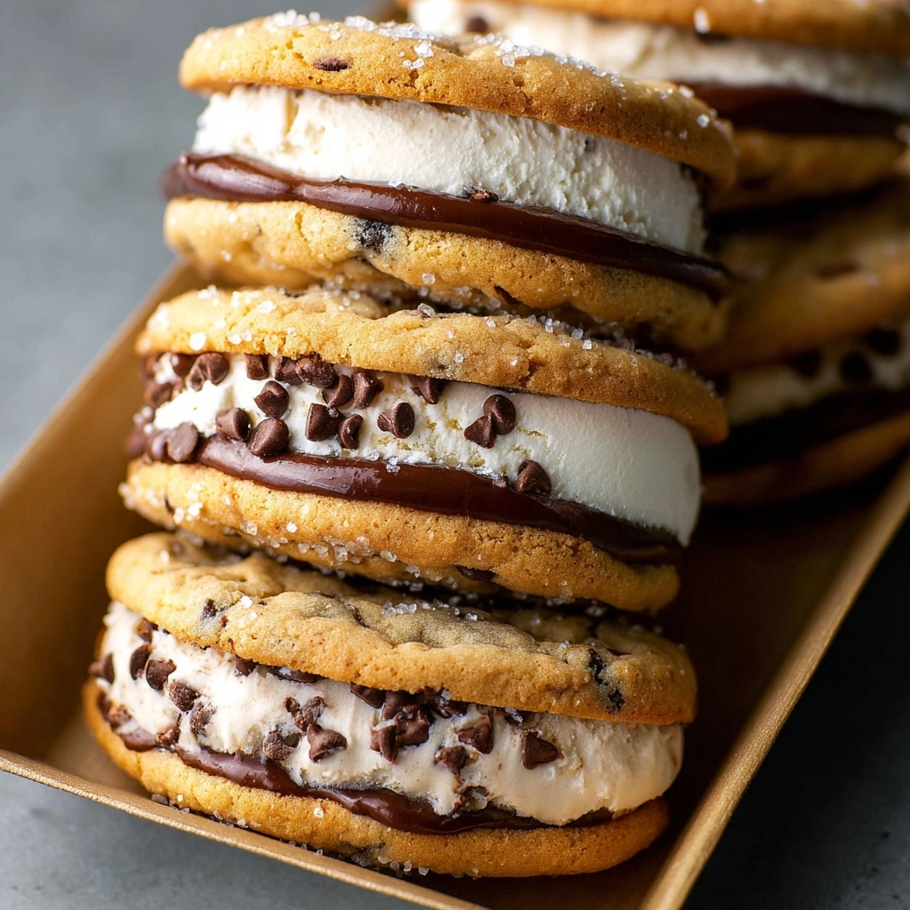 Chocolate Chip Ice Cream Sandwich Cookies