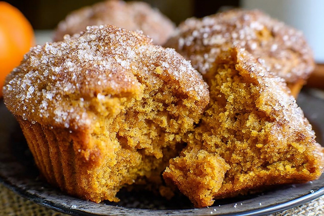 Mini Pumpkin Muffins With Cinnamon Sugar Coating 6 Cinnamon Sugar Pumpkin Muffins