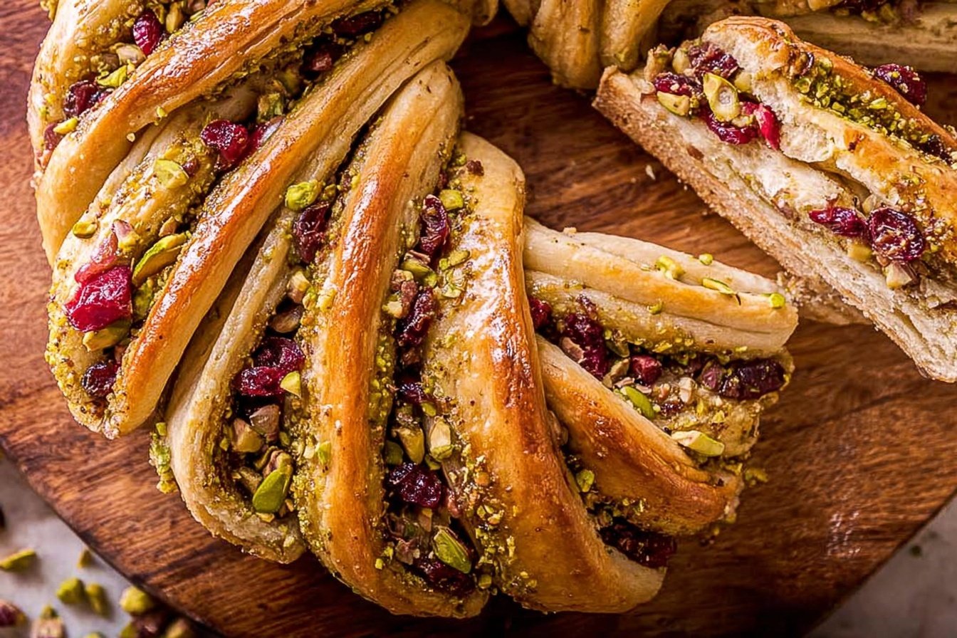 Cranberry Pistachio Babka Wreath Bread 6 Cranberry Pistachio Babka Bread Wreath