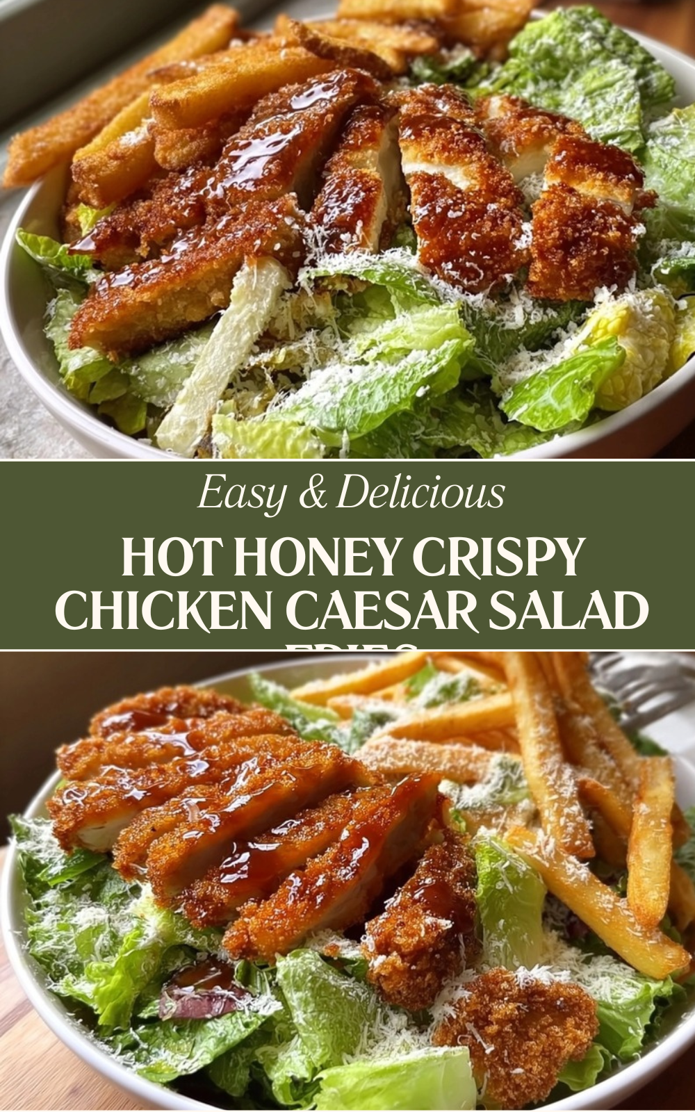 Hot Honey Chicken Caesar Salad Recipe 7 Hot Honey Crispy Chicken Caesar Salad Fries
