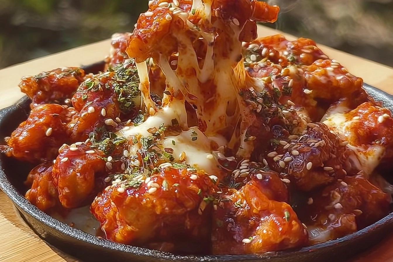 Fire Chicken With Cheese Recipe: Spicy Korean Buldak 6 Korean Fire Chicken