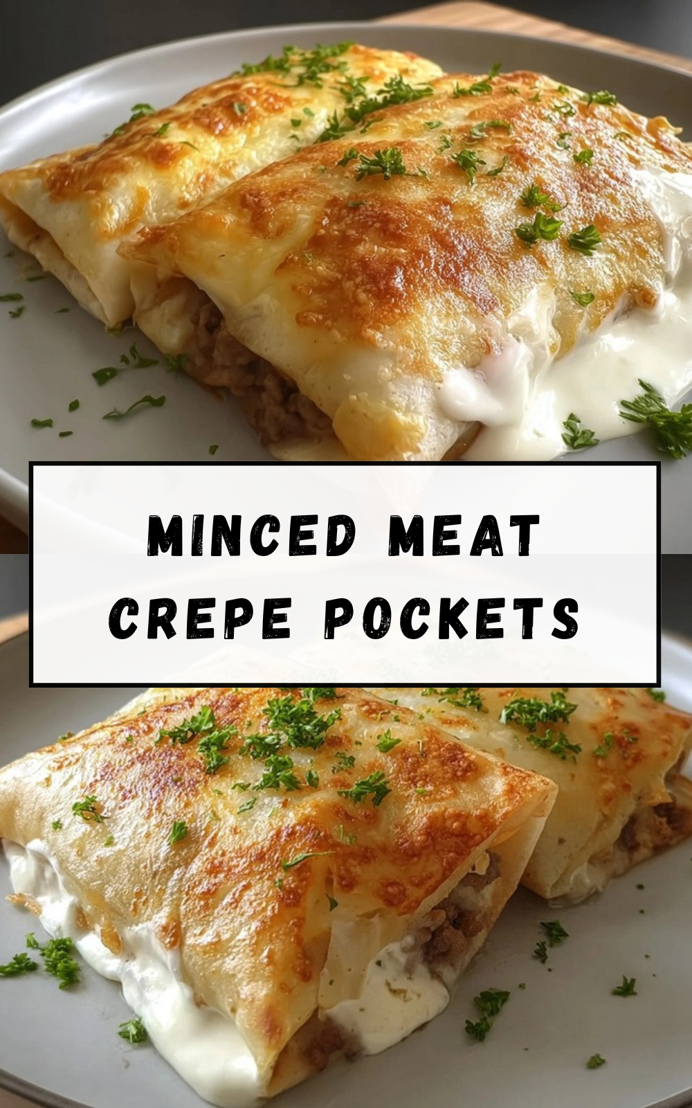 Minced Meat Crepe Pockets
