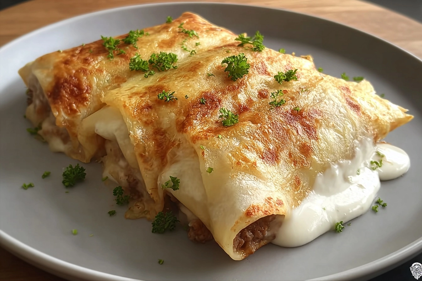 Minced Meat Crepe Pockets