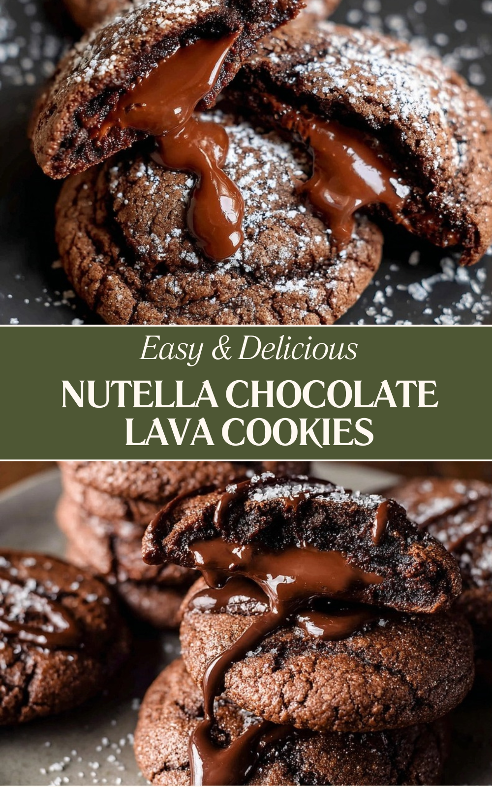 Nutella Chocolate Lava Cookies