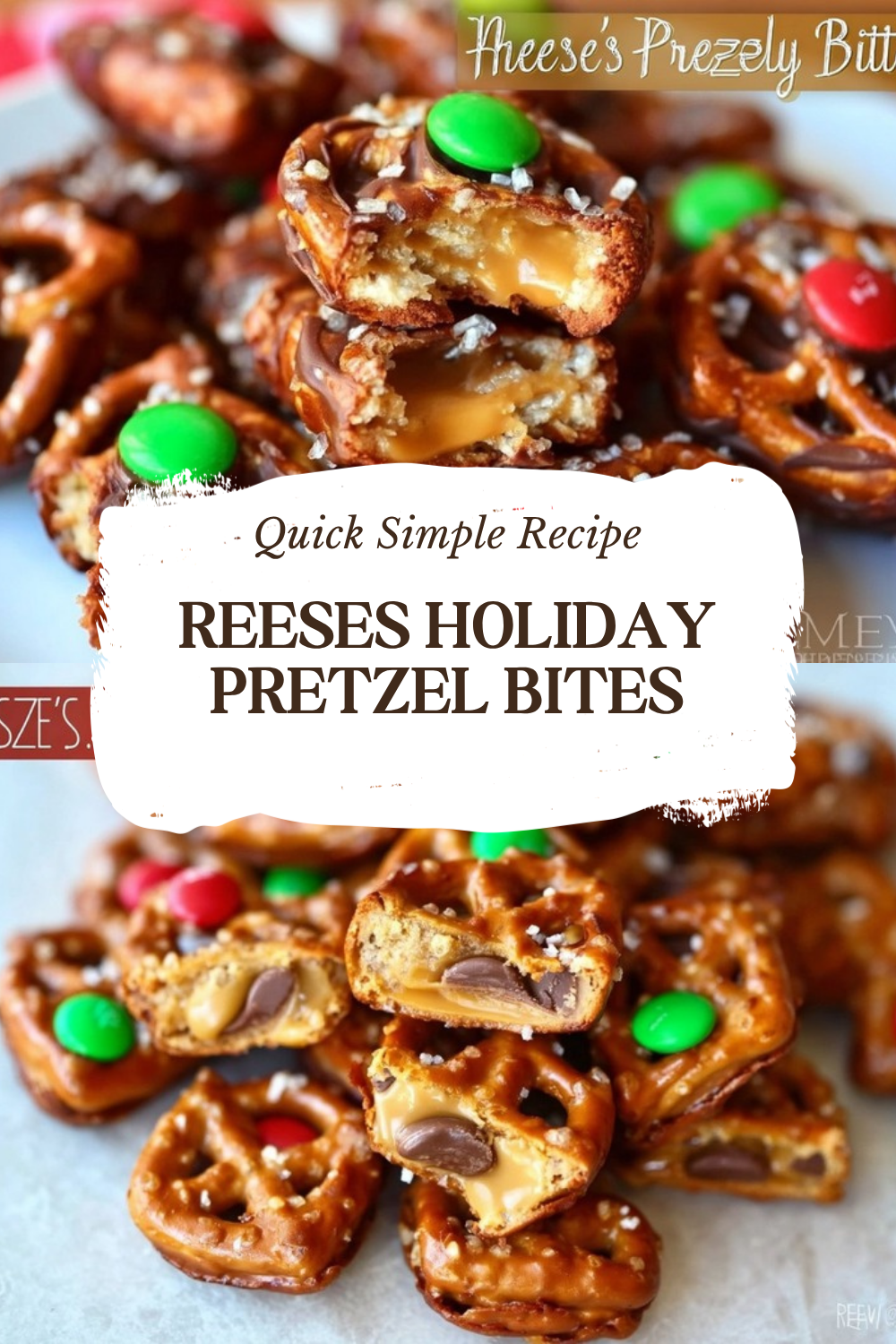 Peanut Butter Pretzel Bites Recipe 7 Reeses Holiday Pretzel Bites