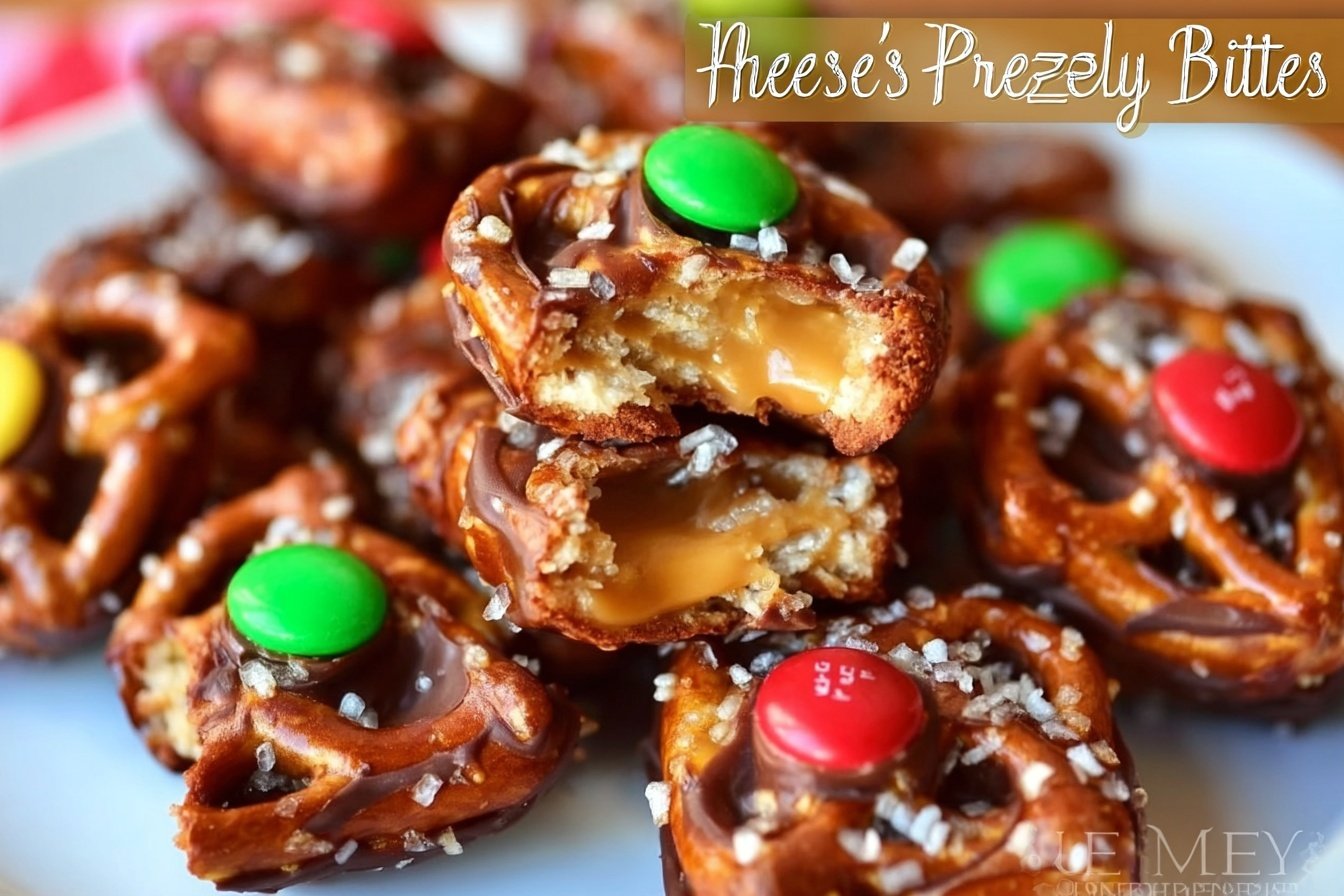Peanut Butter Pretzel Bites Recipe 6 Reeses Holiday Pretzel Bites