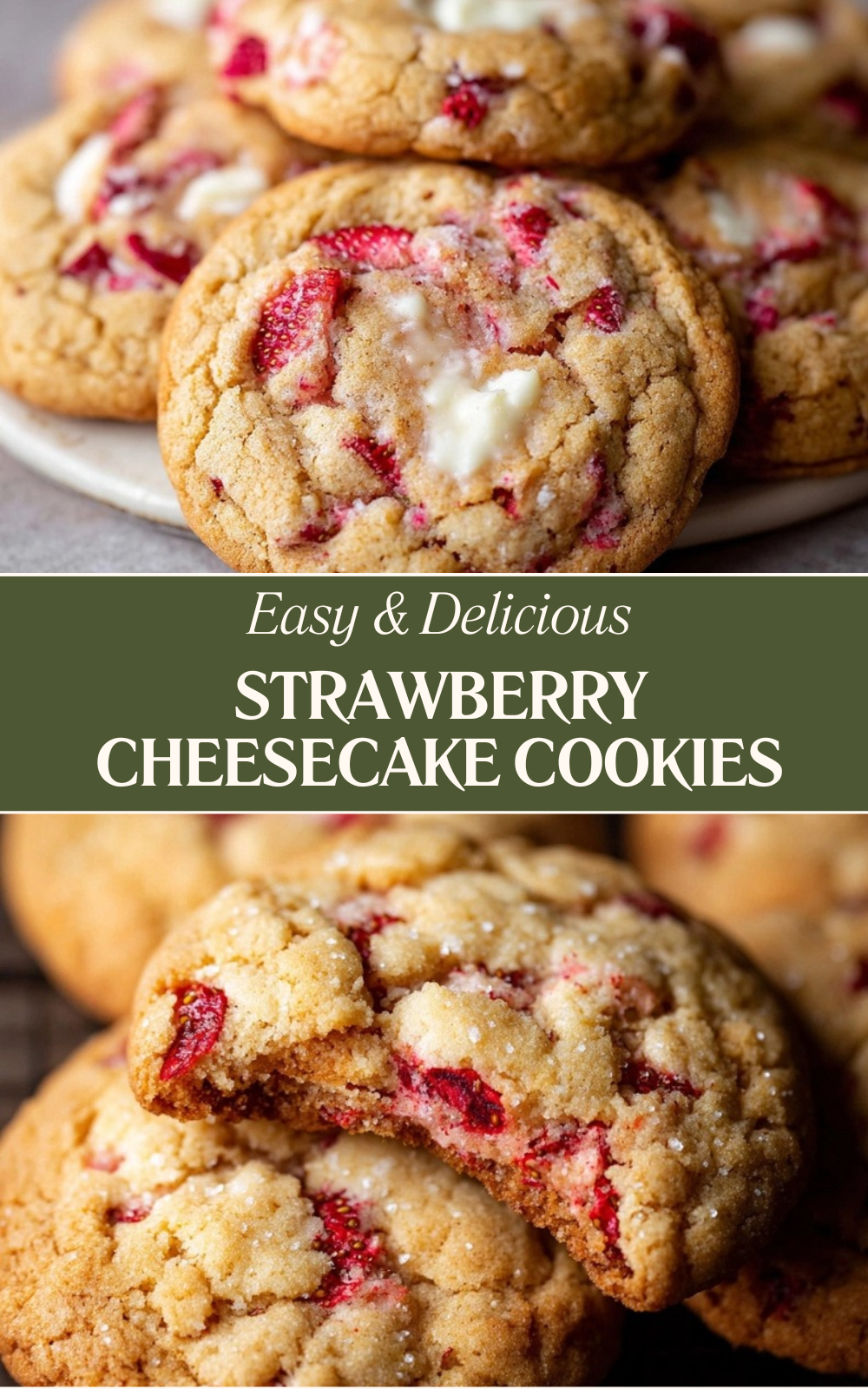 Strawberry Cheesecake Cookies