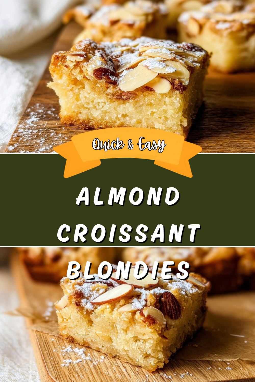 Almond Croissant Blondies
