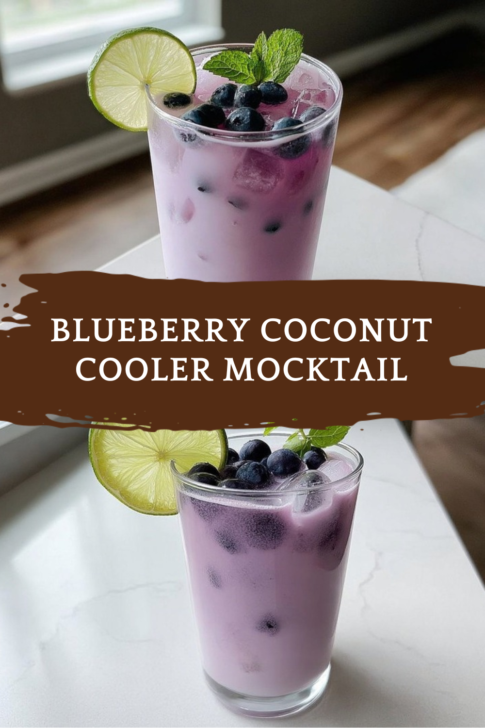 Blueberry Coconut Cooler Mocktail