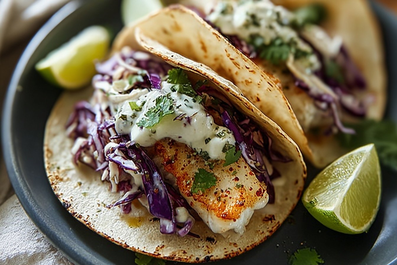 Fish Tacos With Cabbage Slaw