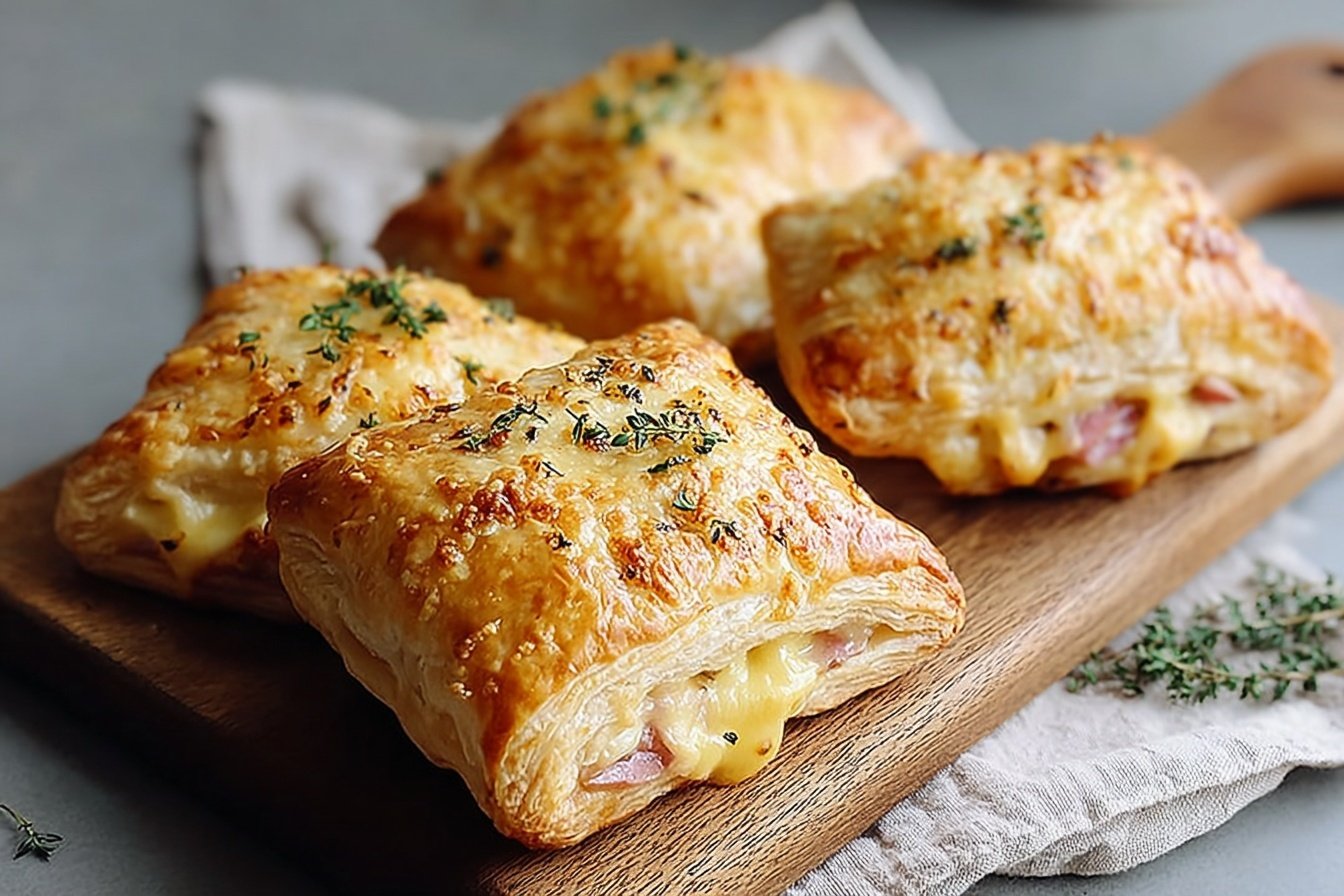 Ham And Cheese Puff Pastry Pockets