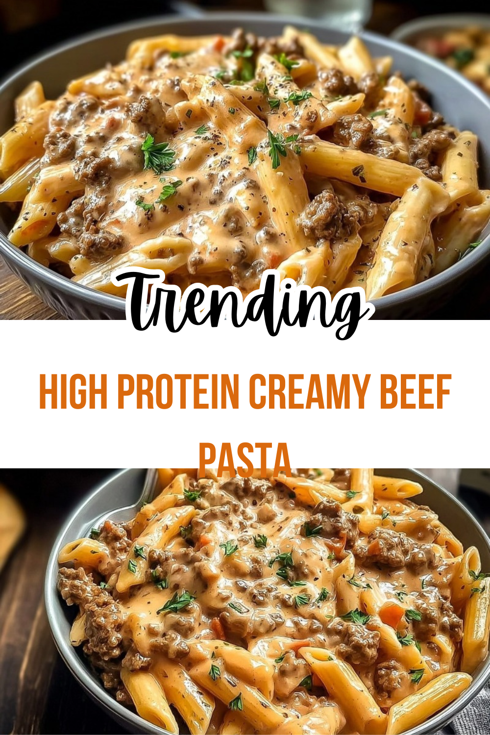 High Protein Creamy Beef Pasta