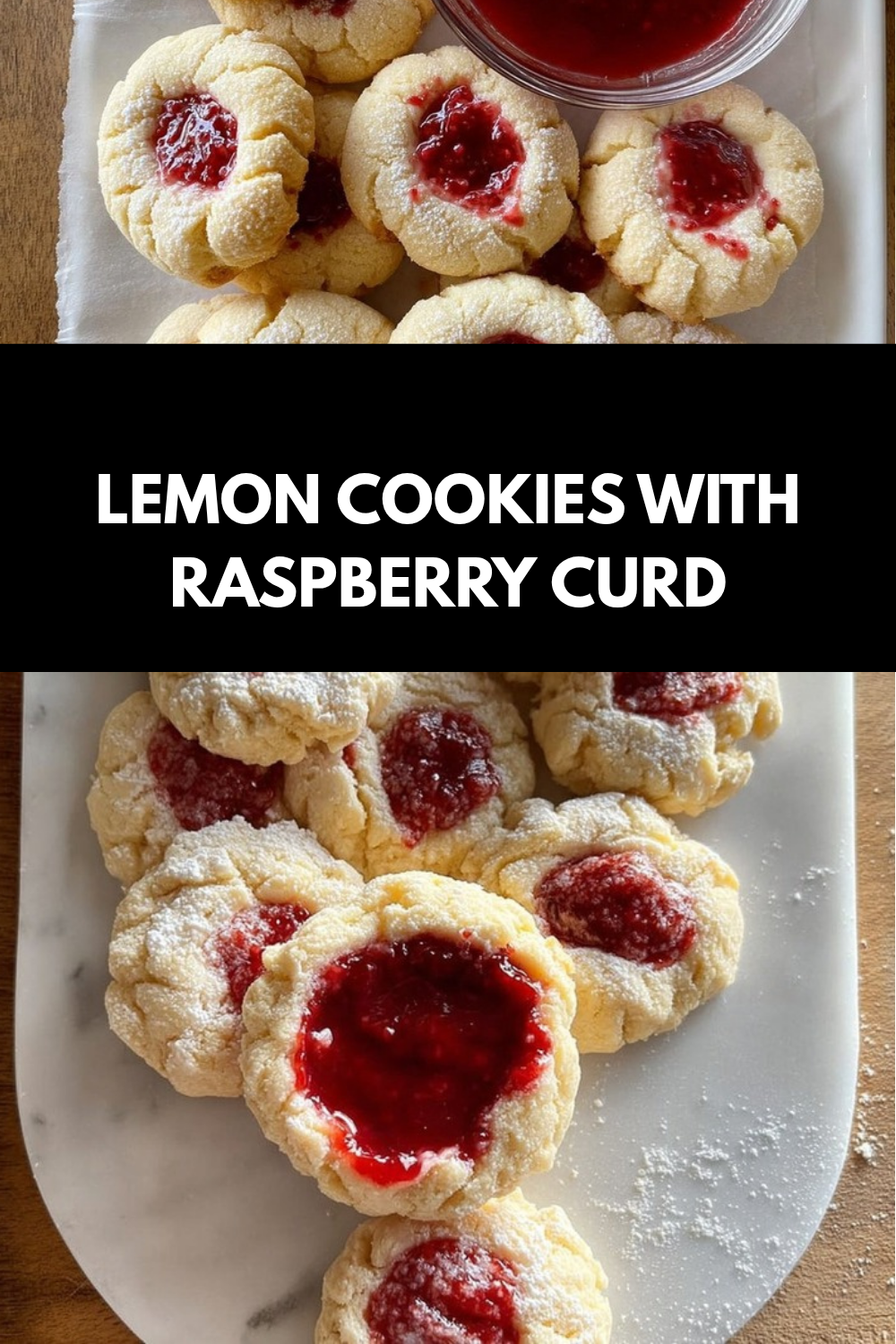 Lemon Cookies With Raspberry Curd