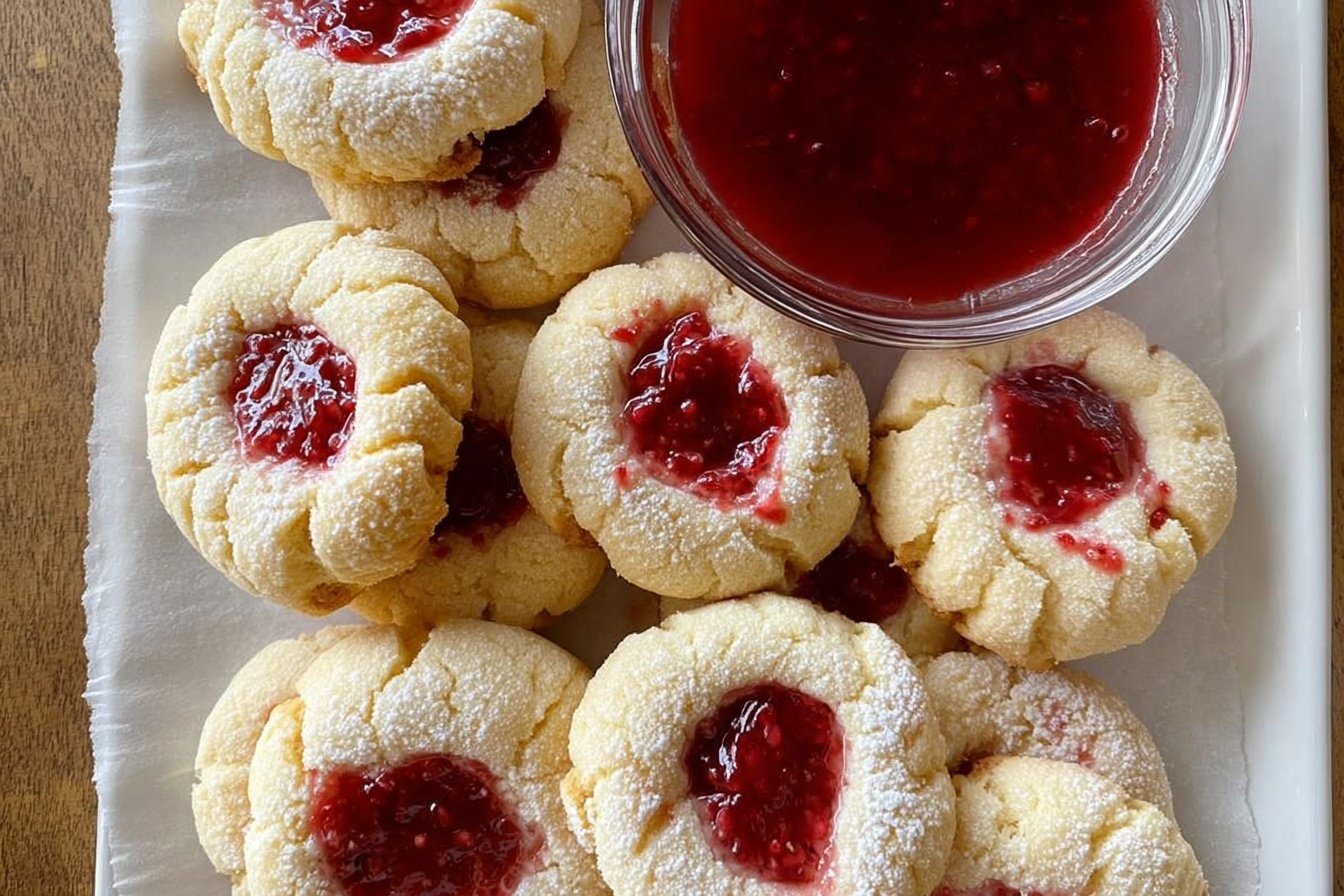 Lemon Cookies With Raspberry Curd
