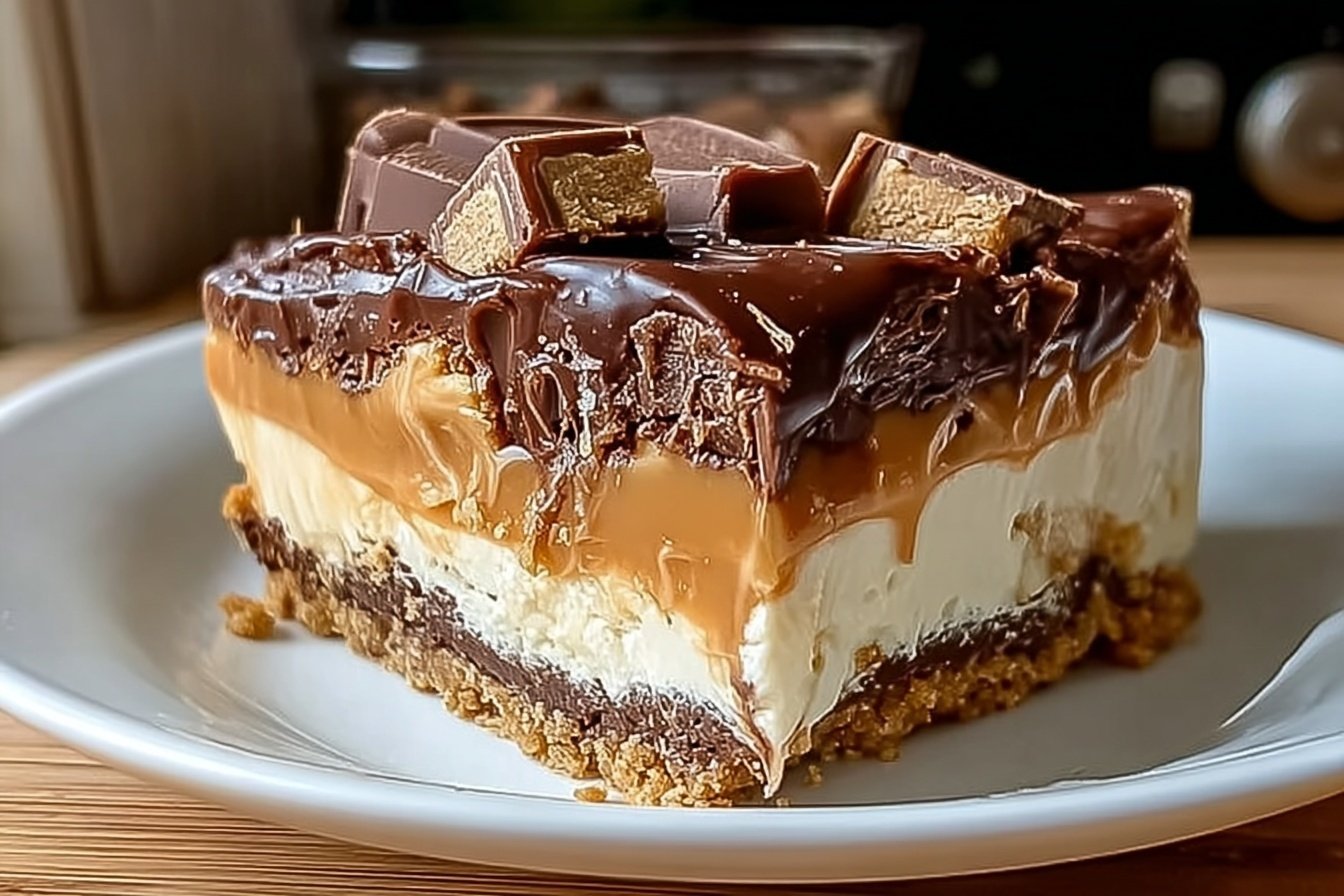 No-Bake Twix Cheesecake