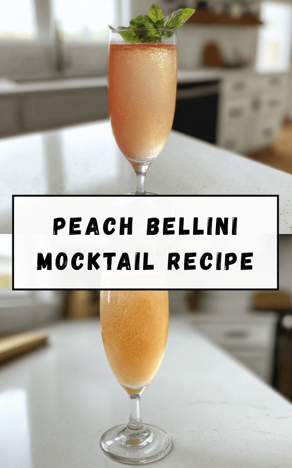 Peach Bellini Mocktail Recipe