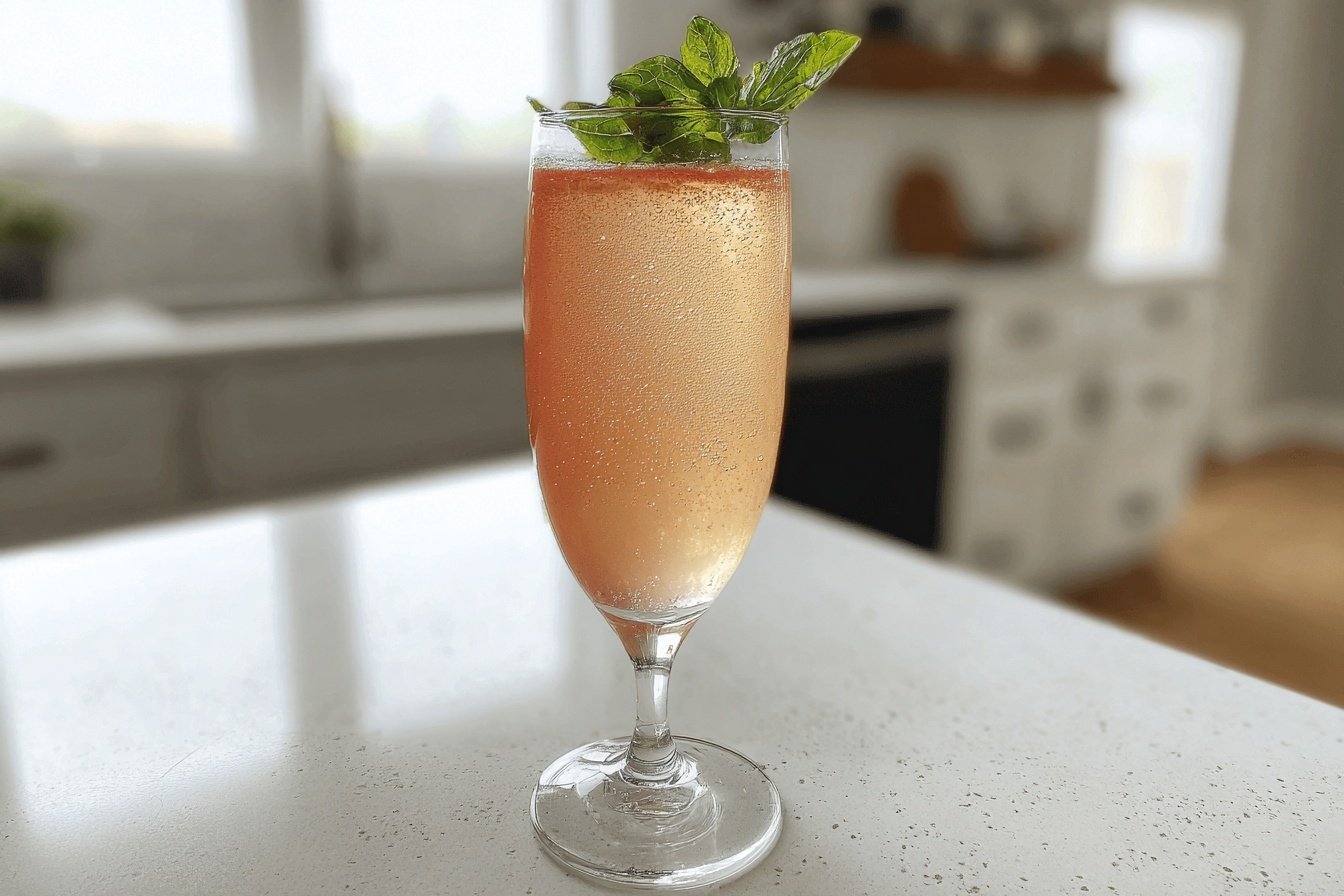 Peach Bellini Mocktail Recipe