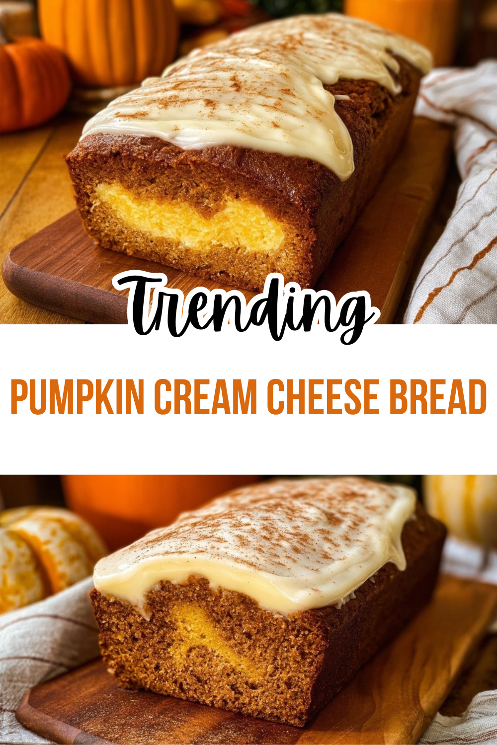 Pumpkin Cream Cheese Bread