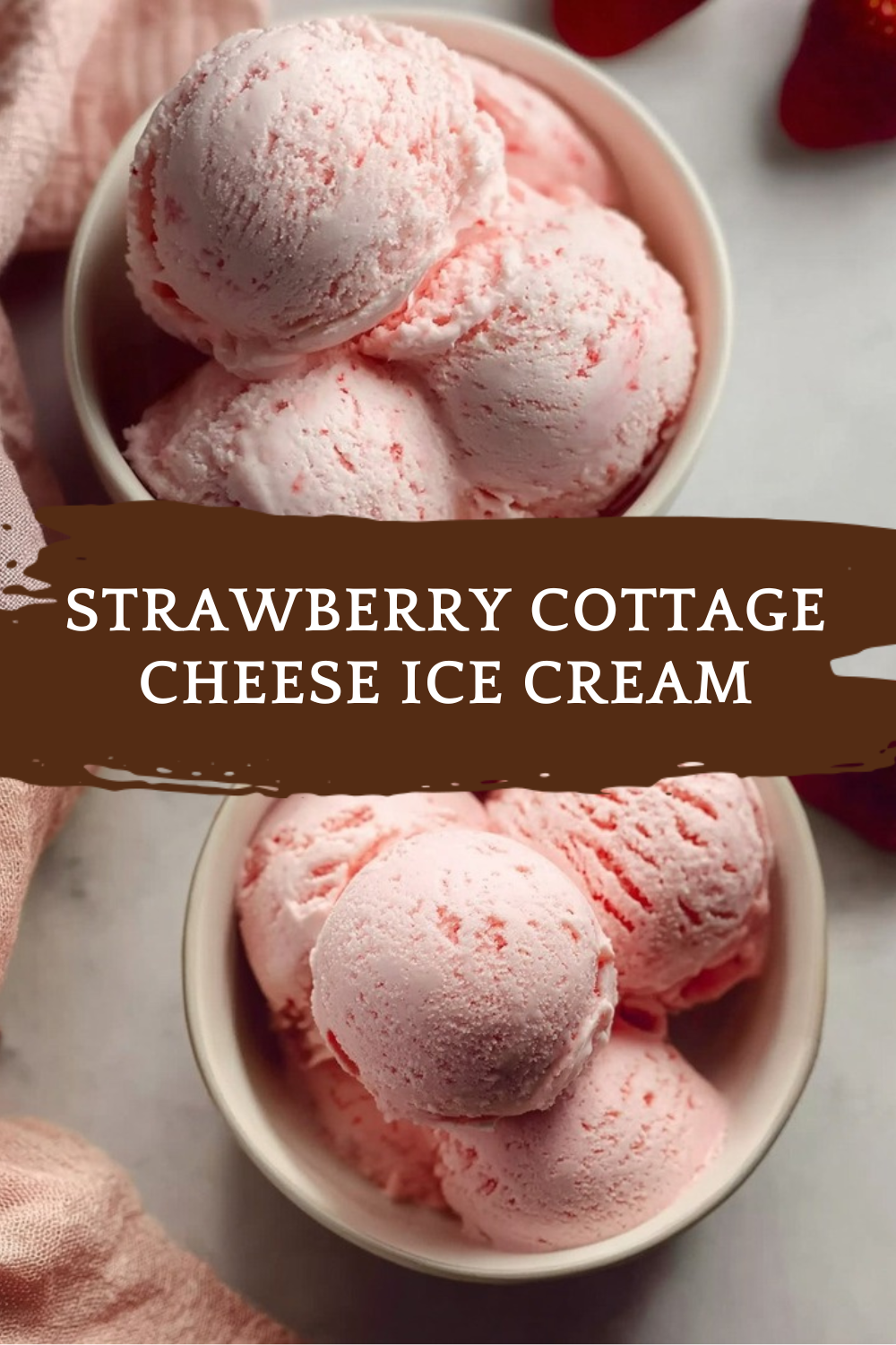 Strawberry Cottage Cheese Ice Cream
