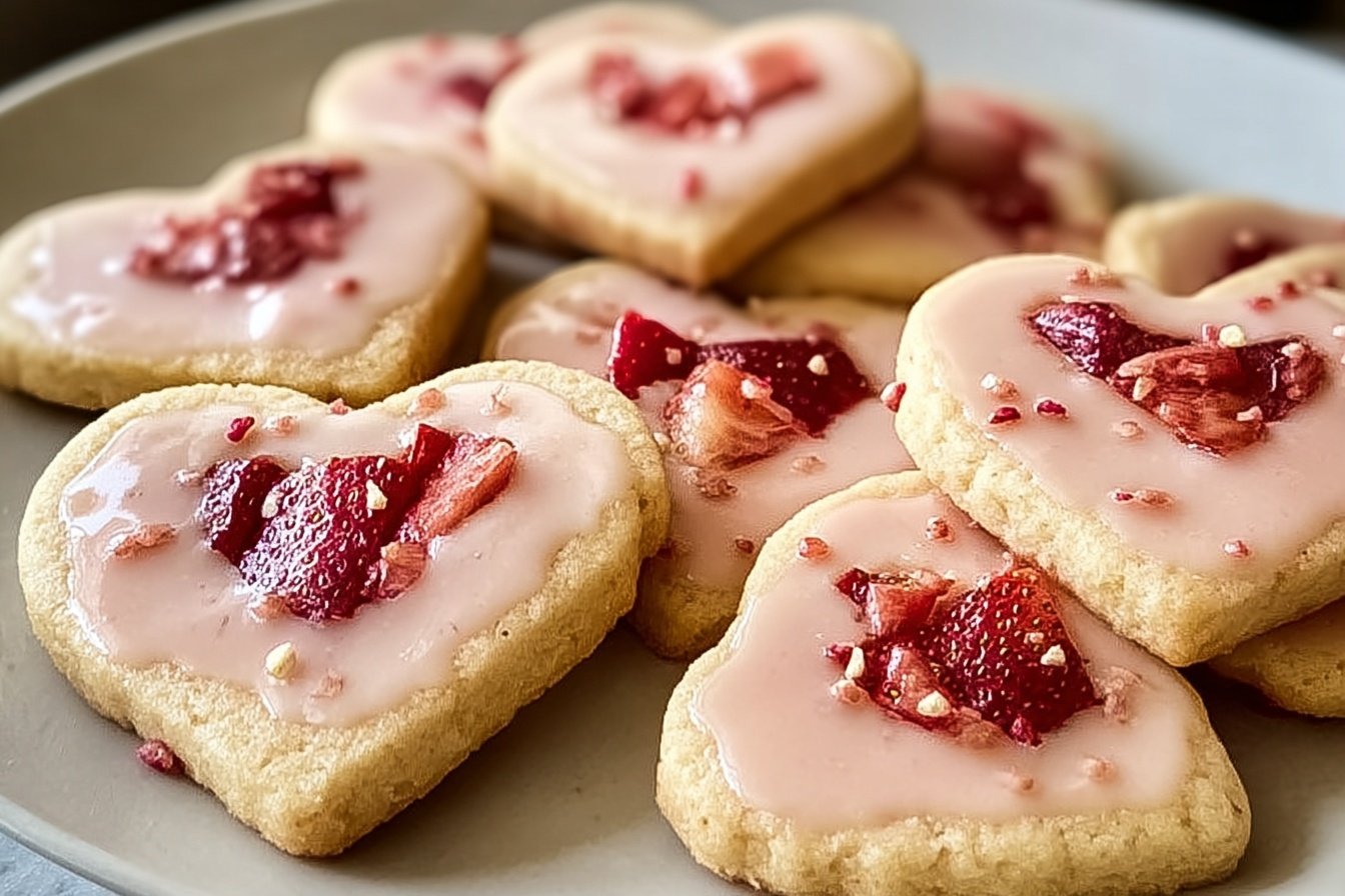 Strawberry Shortbread Cookies