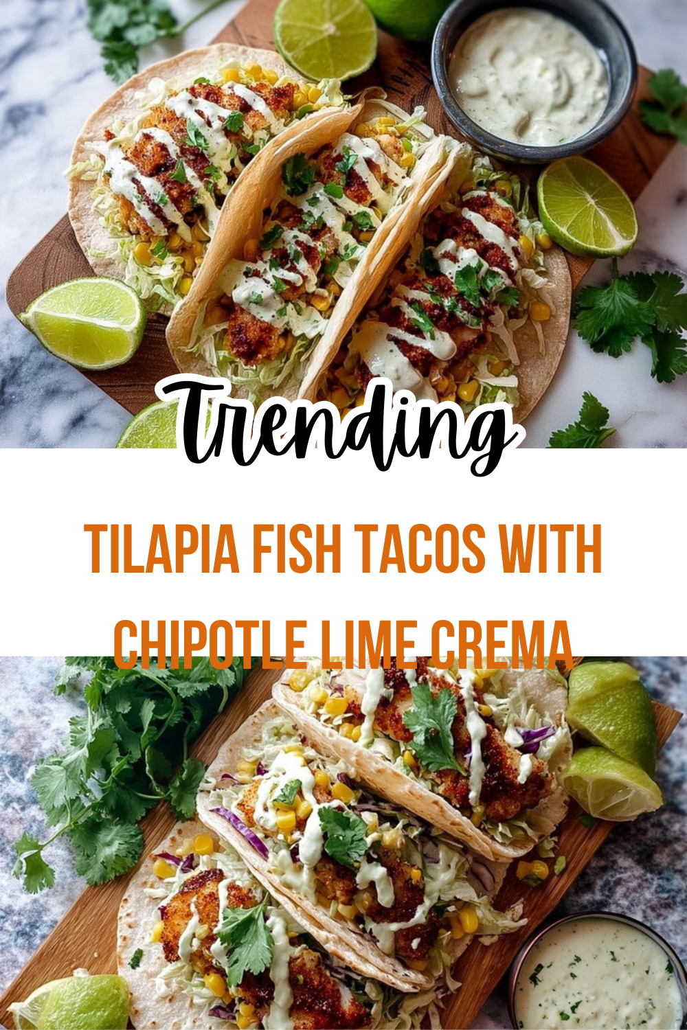 Tilapia Fish Tacos With Chipotle Lime Crema